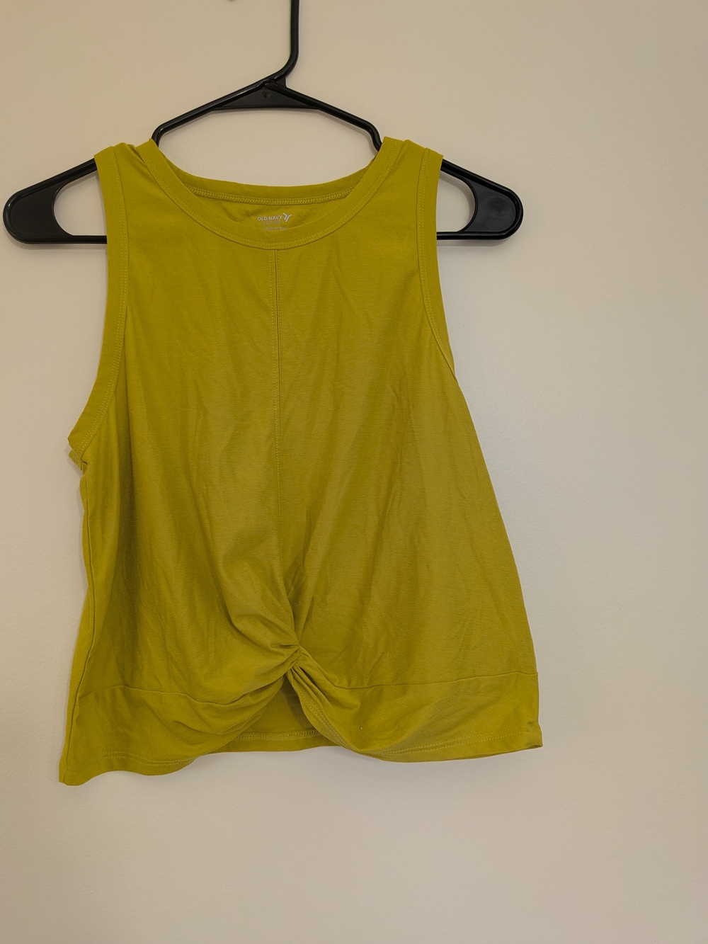 Old Navy Stylish Lime Green Twist-Front Tank Top